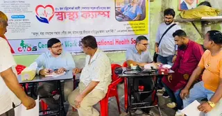 পরিবহন শ্রমিকদের জন্য সিডব্লিউওএইচএসের স্বাস্থ্যসেবা ক্যাম্প অনুষ্ঠিত